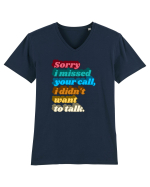 Fnuny Quote Tricou mânecă scurtă guler V Bărbat Presenter