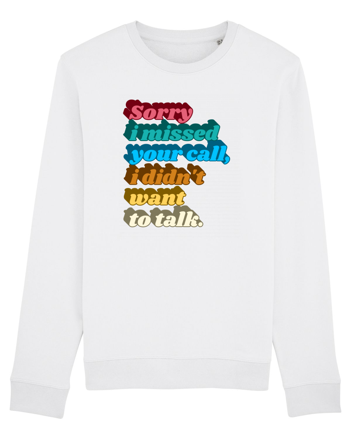 Bluză mânecă lungă Unisex Rise White