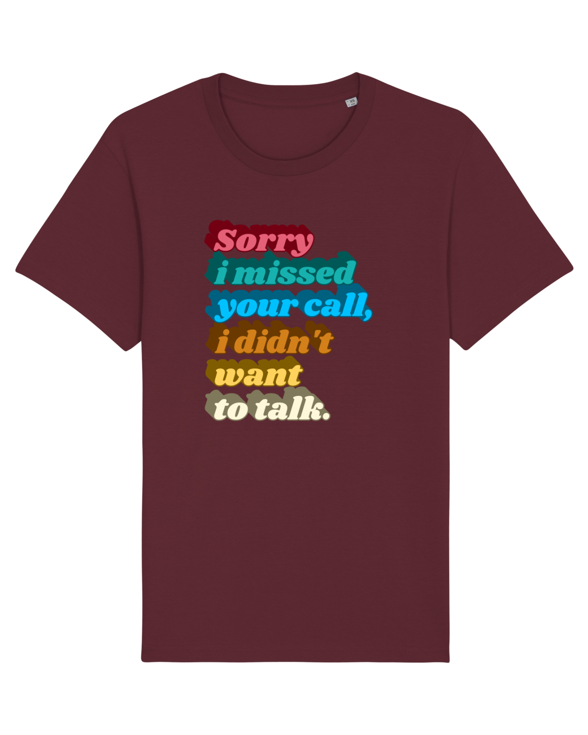 Tricou mânecă scurtă Unisex Rocker Burgundy