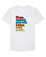 Fnuny Quote Tricou mânecă scurtă guler larg Bărbat Skater