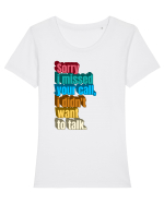 Fnuny Quote Tricou mânecă scurtă guler larg fitted Damă Expresser