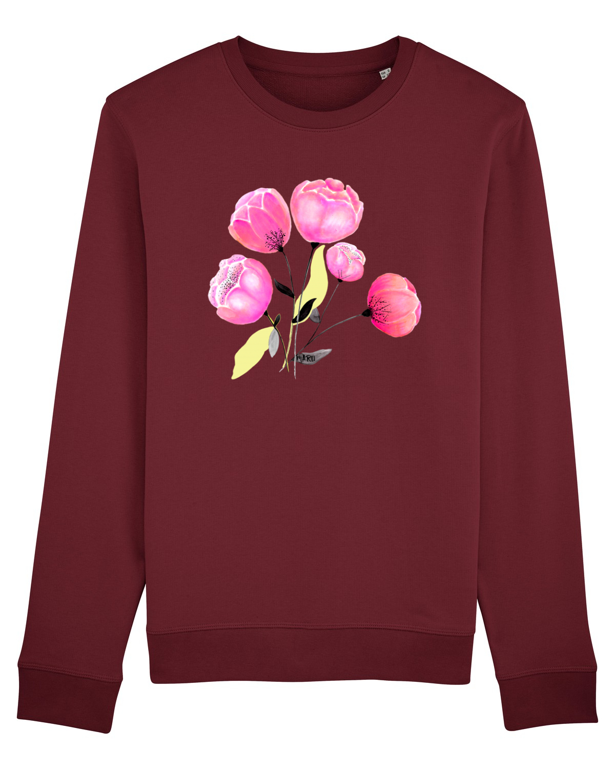 Bluză mânecă lungă Unisex Rise Burgundy