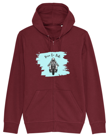 Motorcycle . Born To Ride Burgundy