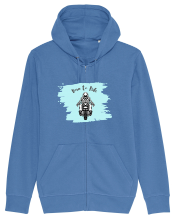 Motorcycle . Born To Ride Bright Blue