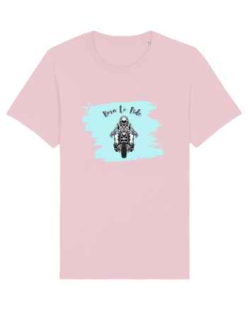 Motorcycle . Born To Ride Cotton Pink