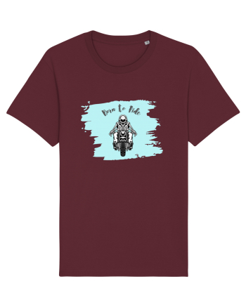 Motorcycle . Born To Ride Burgundy
