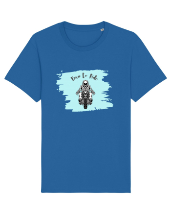 Motorcycle . Born To Ride Royal Blue