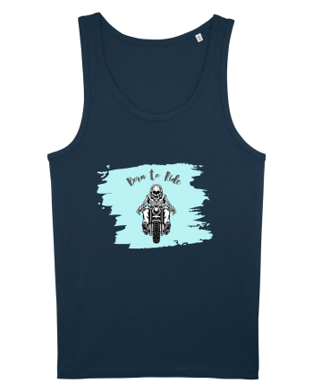 Motorcycle . Born To Ride Navy