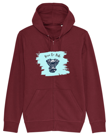 Motorcycle . Born To Ride Burgundy