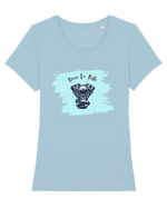 Motorcycle . Born To Ride Tricou mânecă scurtă guler larg fitted Damă Expresser