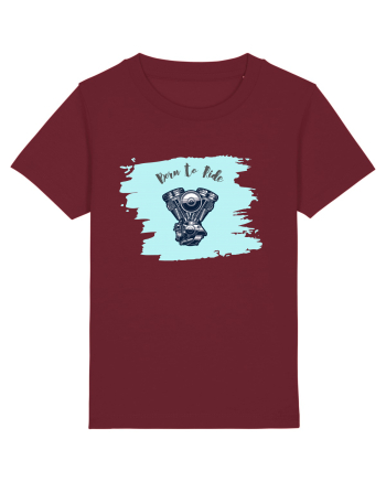 Motorcycle . Born To Ride Burgundy