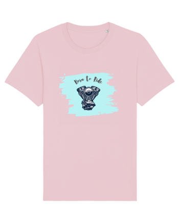 Motorcycle . Born To Ride Cotton Pink