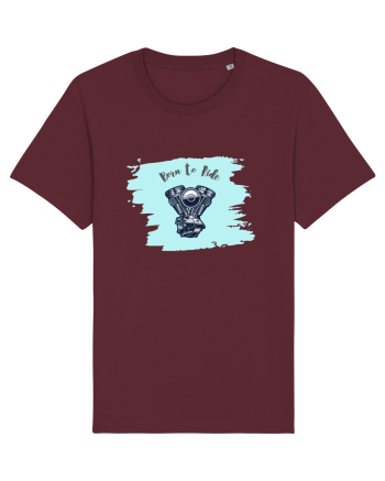 Motorcycle . Born To Ride Burgundy