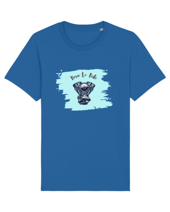 Motorcycle . Born To Ride Royal Blue