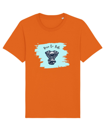 Motorcycle . Born To Ride Bright Orange