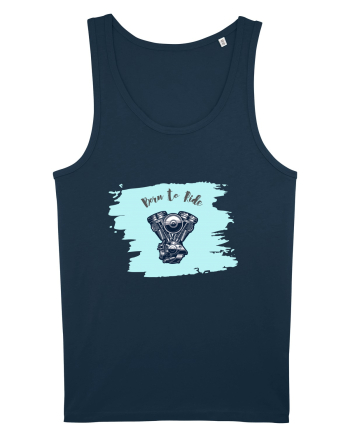 Motorcycle . Born To Ride Navy