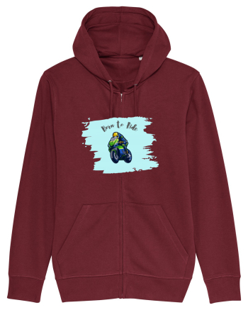 Motorcycle . Born To Ride Burgundy