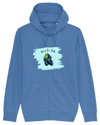 Motorcycle . Born To Ride Bright Blue