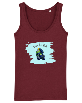 Motorcycle . Born To Ride Burgundy