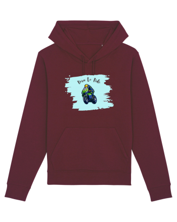Motorcycle . Born To Ride Burgundy