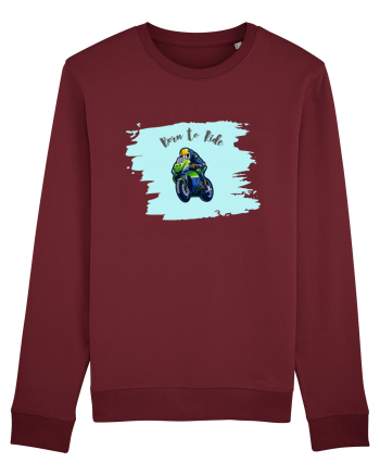 Motorcycle . Born To Ride Burgundy