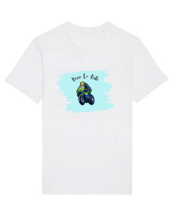 Motorcycle . Born To Ride White
