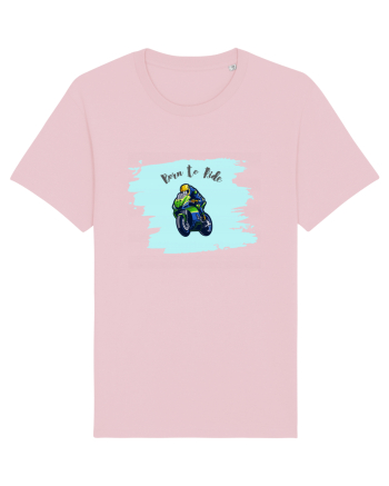 Motorcycle . Born To Ride Cotton Pink