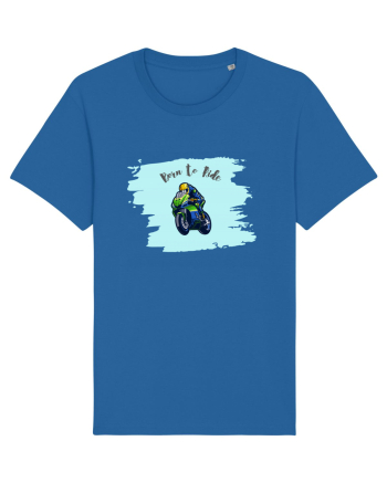 Motorcycle . Born To Ride Royal Blue
