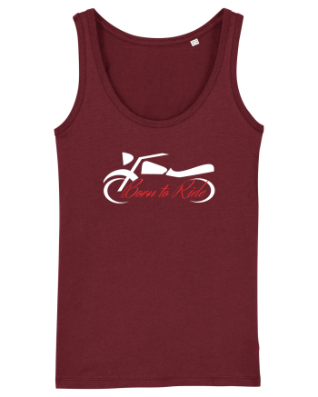 Motorcycle . Born To Ride Burgundy