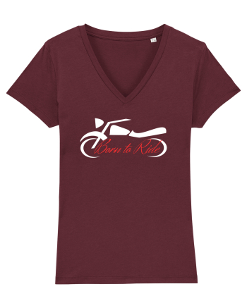 Motorcycle . Born To Ride Burgundy