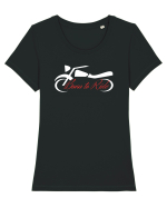 Motorcycle . Born To Ride Tricou mânecă scurtă guler larg fitted Damă Expresser