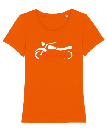 Motorcycle . Born To Ride Bright Orange