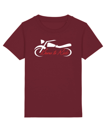 Motorcycle . Born To Ride Burgundy