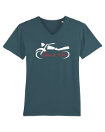 Motorcycle . Born To Ride Tricou mânecă scurtă guler V Bărbat Presenter