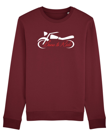 Motorcycle . Born To Ride Burgundy