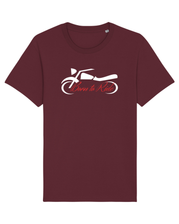 Motorcycle . Born To Ride Burgundy