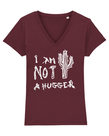 I Am Not A Hugger Burgundy