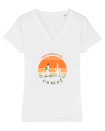 Desert Tricou mânecă scurtă guler V Damă Evoker