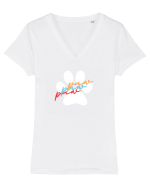 Paw Tricou mânecă scurtă guler V Damă Evoker