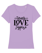 Teach and Inspire Tricou mânecă scurtă guler larg fitted Damă Expresser
