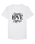 Teach and Inspire Tricou mânecă scurtă guler larg Bărbat Skater