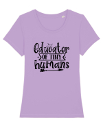 Educator of Tiny Humans Tricou mânecă scurtă guler larg fitted Damă Expresser
