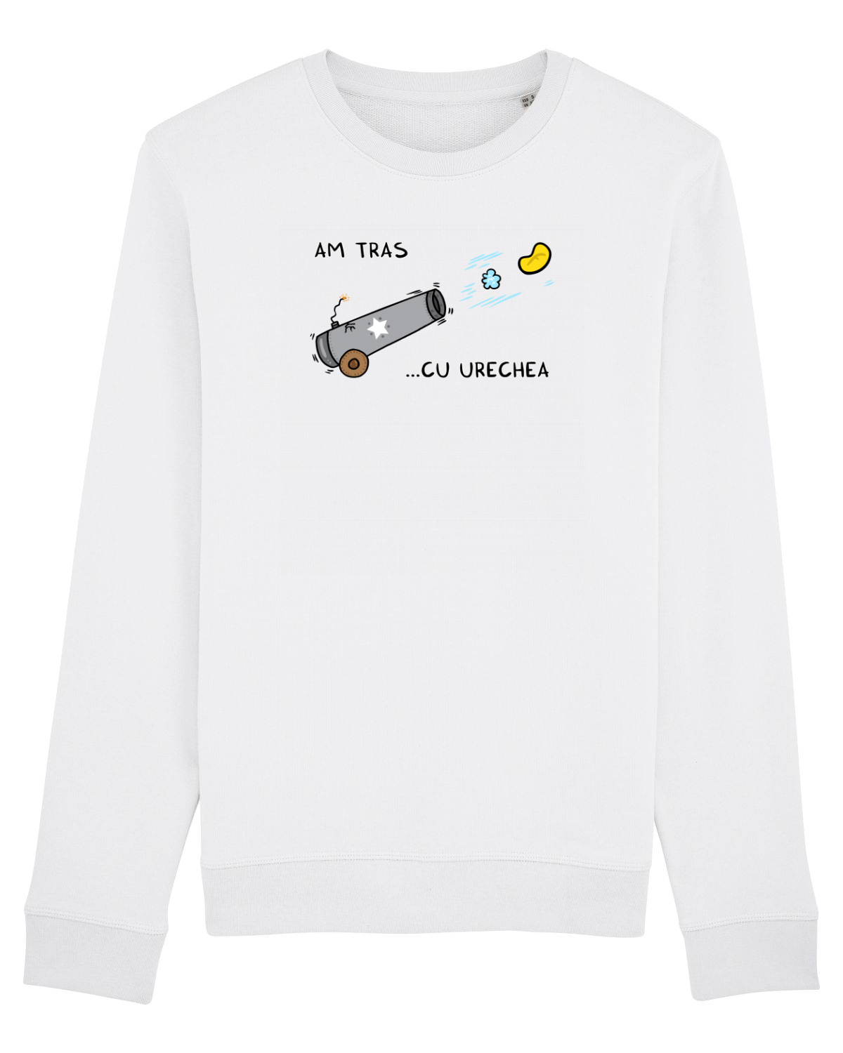 Bluză mânecă lungă Unisex Rise White