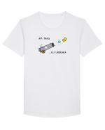 Am tras cu urechea Tricou mânecă scurtă guler larg Bărbat Skater