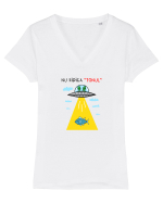 Nu ridica tonu' (OZN) Tricou mânecă scurtă guler V Damă Evoker