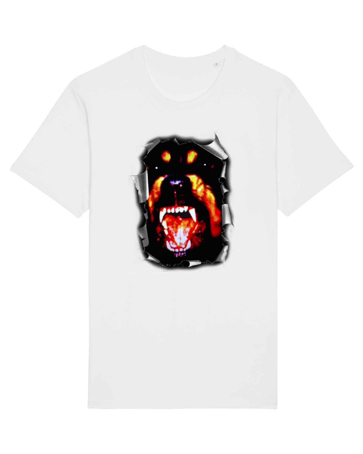 Tricou mânecă scurtă Unisex Rocker White