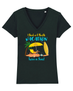 VACATION Tricou mânecă scurtă guler V Damă Evoker