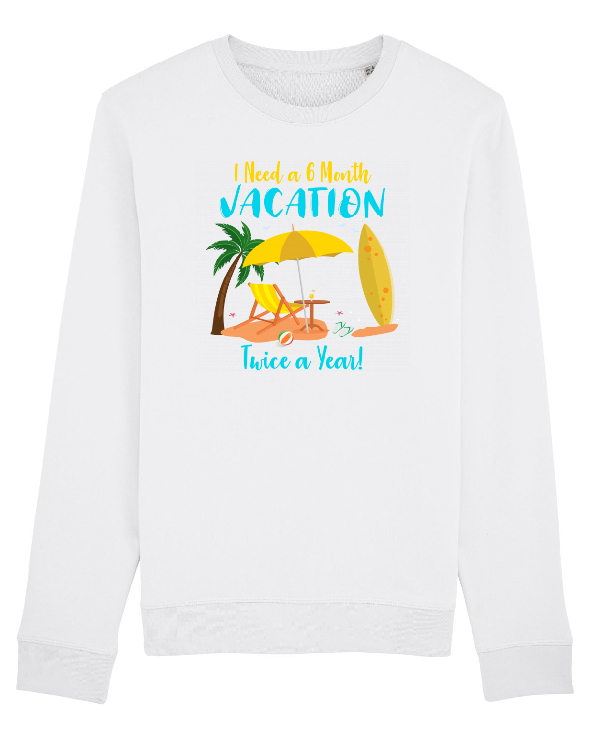 Bluză mânecă lungă Unisex Rise White