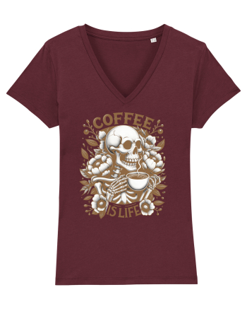 Coffee is Life Burgundy