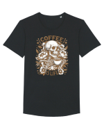 Coffee is Life Tricou mânecă scurtă guler larg Bărbat Skater